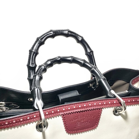 GUCCI BAG W/ BAMBOO HANDLE - Picture 2 of 2